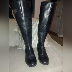 Ladies Black I.N.C. Fadora Riding Leather Boots - Size 10